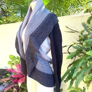 Striped Open Front Cardigan